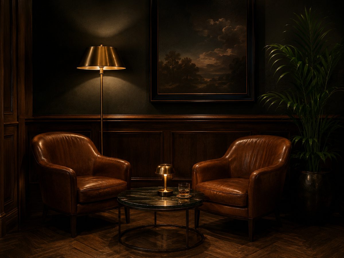 Zona de estar do lounge do clube